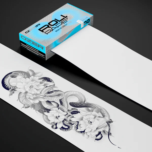 OZER Roll Paper Tattoo Transfer Paper 8.5Inch X 98.43Feet Roll Stencil Transfer Paper for Tattooing for Tattoo Artist