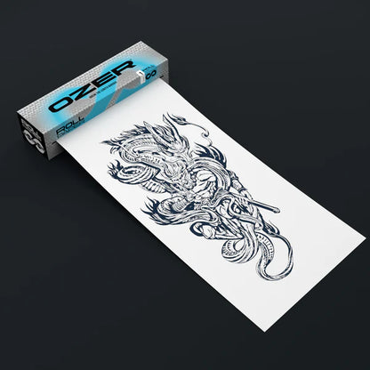 OZER Single-Roll Tattoo Paper Tattoo Template Paper Portable and Easy to Carry Full-Size Compatible Clear Printing for Long and Short Designs Cuttable