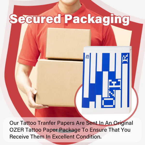 OZER Tattoo Transfer Paper 25 sheets or 100 sheets Optional tattoo template paper A4 size Thermal printer template paper For tattoo artists