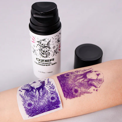 OZER Transfer Gel Tattoo specific transfer gel with a press top cap Delivers sharp detail and outstanding transfer results Ideal for tattoo artists and enthusiasts Tattoo accessories