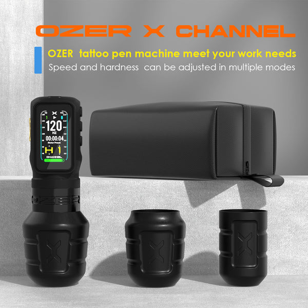 OZER Wireless Tattoo Pen Features a powerful motor and OLED multifunction display 3.5mm 4.2mm 5.0mm 3 fixed stroke lengths available Designed specifically for professional artists