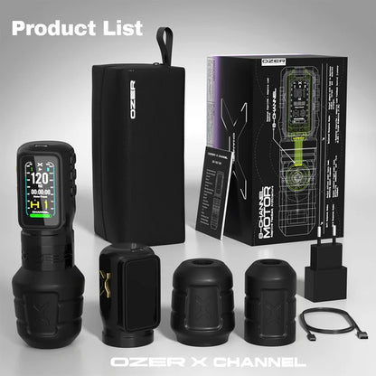 OZER Wireless Tattoo Pen Features a powerful motor and OLED multifunction display 3.5mm 4.2mm 5.0mm 3 fixed stroke lengths available Designed specifically for professional artists