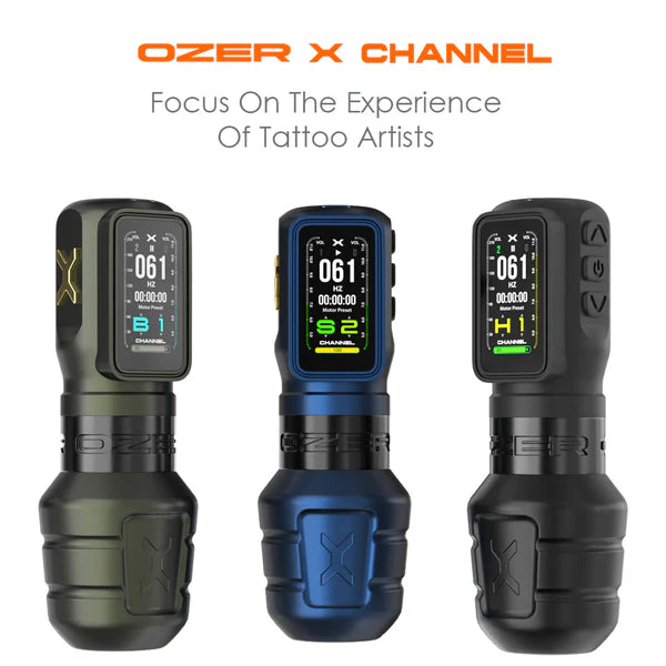 OZER Wireless Tattoo Pen Features a powerful motor and OLED multifunction display 3.5mm 4.2mm 5.0mm 3 fixed stroke lengths available Designed specifically for professional artists