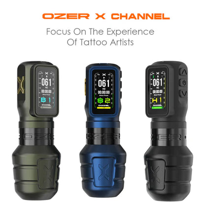 OZER Wireless Tattoo Pen Features a powerful motor and OLED multifunction display 3.5mm 4.2mm 5.0mm 3 fixed stroke lengths available Designed specifically for professional artists