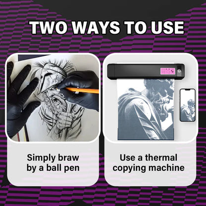 OZER Tattoo Transfer Paper 50 or 100 sheets available Professional-grade thermal transfer paper Easy to use Four-layer construction A4 size Tattoo-specific template paper