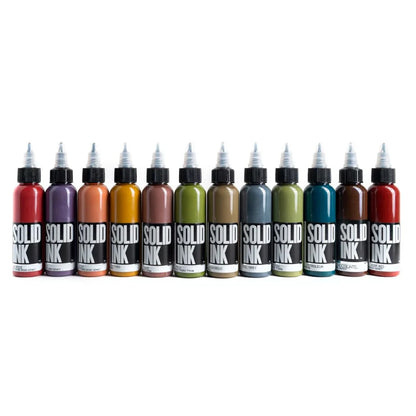 Solid Ink - Opaque 12 Color Set 1oz Bottles
