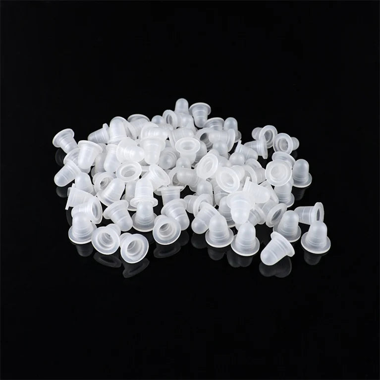 POPU Disposable Soft Silicone Ink Cups & Disposable Ink Cup Holder