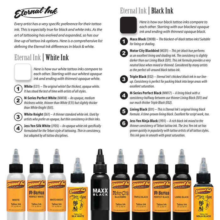 Eternal Tattoo Ink - M Series - Perfect White