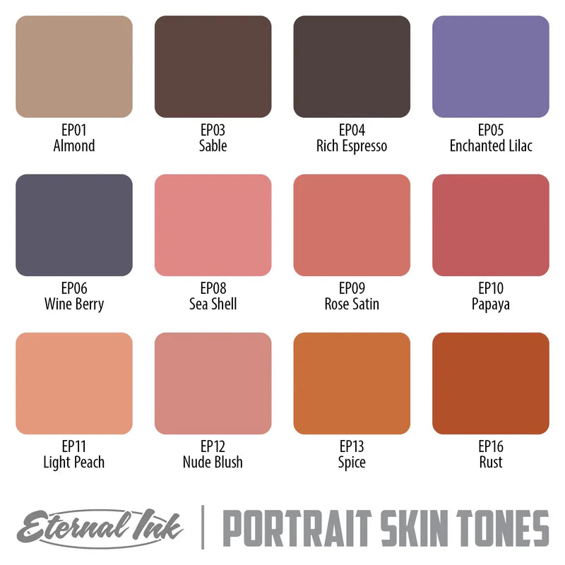 Eternal Tattoo Ink - Portrait Skin Tone Color Set