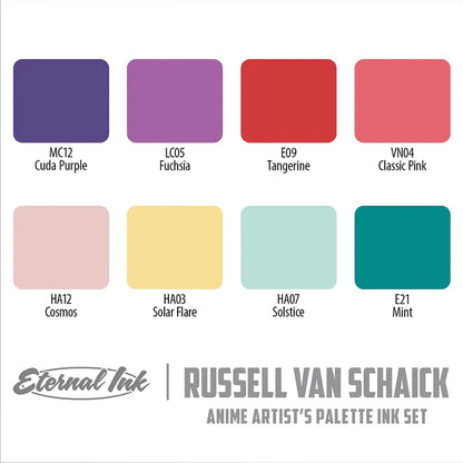 Eternal Ink — 8 1oz Bottles—Russel Van Schaick Anime Inspiration Set
