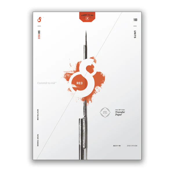 S8 Spirit Red Thermal Paper - 8 1/2" x 11"
