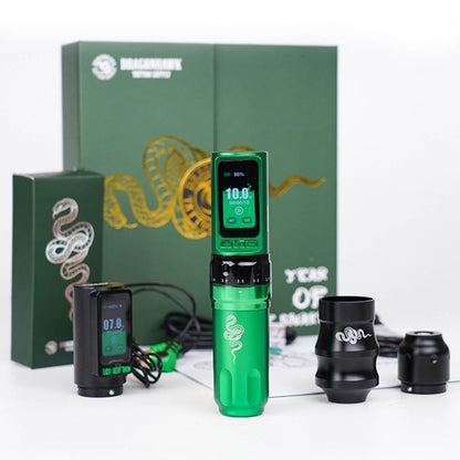 Tattoo Kit | Dragonhawk Fold Pro Year of Snake Edition Tattoo Machine Pen Wireless Professional Bundle