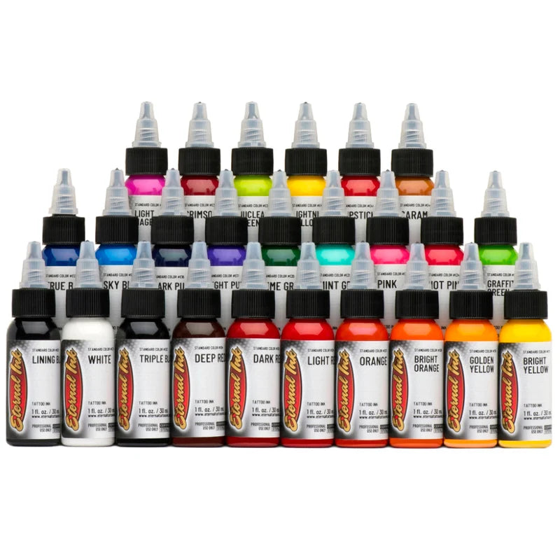 Top 25 Color Set - 4oz Bottles - Eternal Tattoo Ink