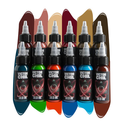 Solid Ink - Victor Chil 12 Color Set 1oz Bottles