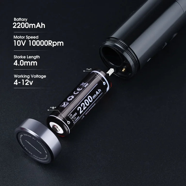 Wireless Tattoo Machine Rotary Pen A-Power 4.0mm Stroke Length | Arenahawk