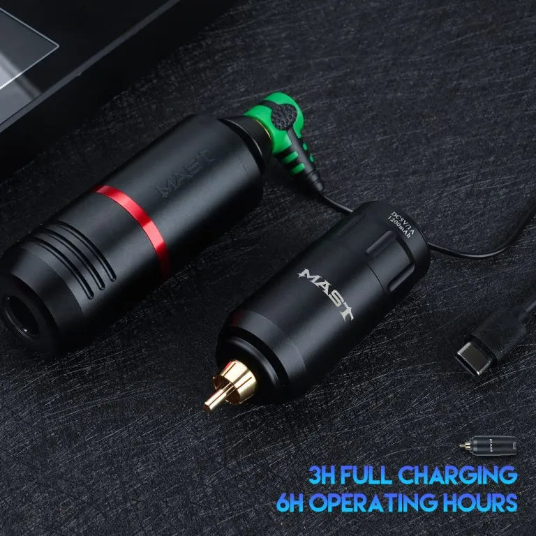 Wireless Tattoo Machine Rotary Pen Mast U1 Battery Set | Mast Tour Max