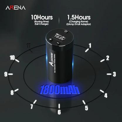 Wireless Tattoo Machine Rotary Pen Two Replaceable Batteries | Arena A-power
