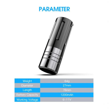 Wireless Tattoo Machine Rotary Pen with Battery SMP Cartridge Short 3.2mm Stroke | Mast Nano