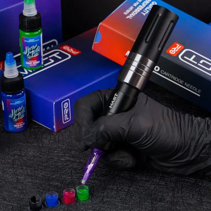 Wireless Tattoo Machine Rotary Pen with Battery SMP Cartridge Short 3.2mm Stroke | Mast Nano