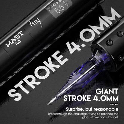 Wireless Tattoo Machine Slimmest machine with 4MM Stroke | Mast Tour Amy