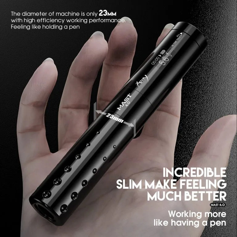 Wireless Tattoo Machine Slimmest machine with 4MM Stroke | Mast Tour Amy