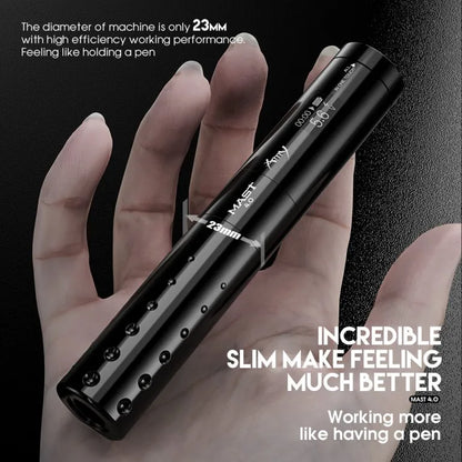 Wireless Tattoo Machine Slimmest machine with 4MM Stroke | Mast Tour Amy