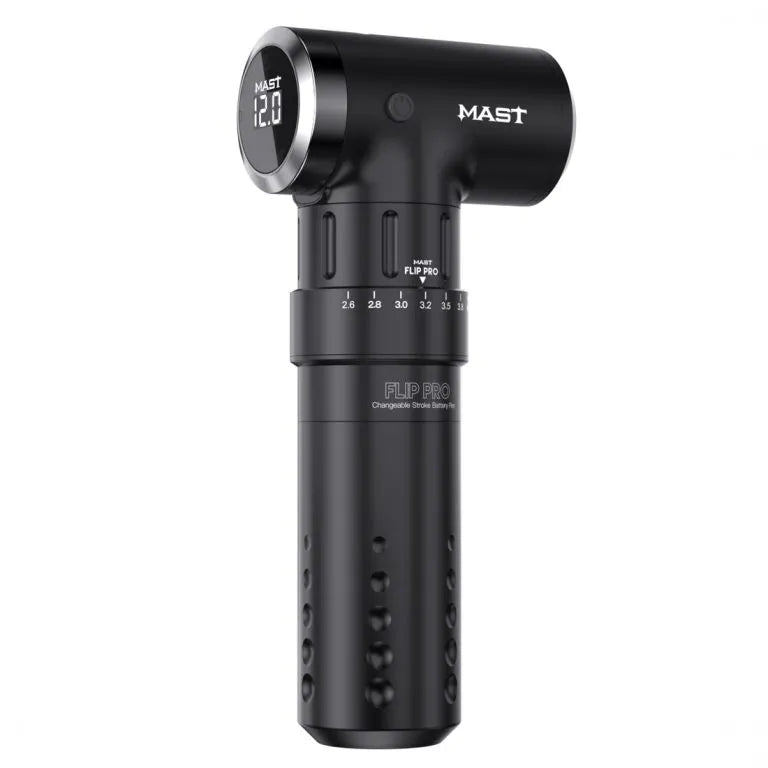 Wireless Tattoo Pen Machine with 2.6-4.0mm Strokes Changeable | Mast Flip Pro